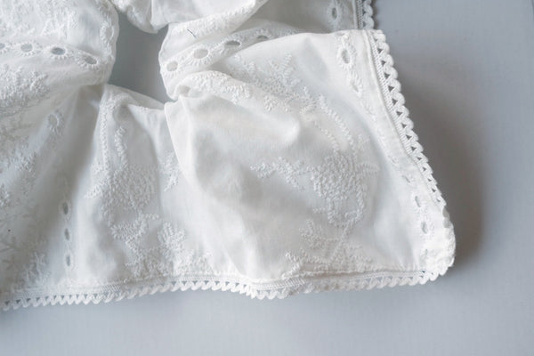 SQUARE LACE chouchou / white