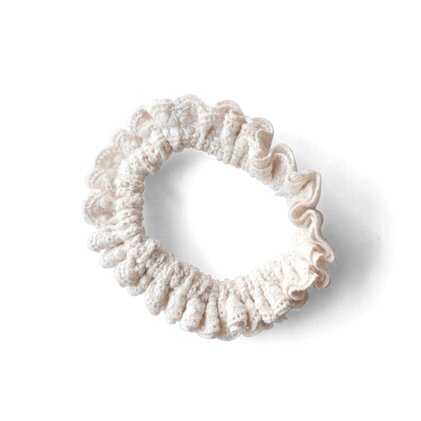 CHECK & LACE chouchou / blue and white