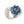 CHECK & LACE chouchou / blue and white
