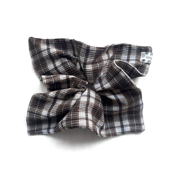 Square check chouchou / BROWN