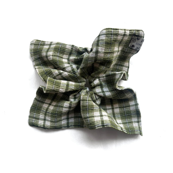 Square check chouchou / GREEN